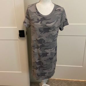 Abercrombie Camo Cotton T Shirt Dress Sz L